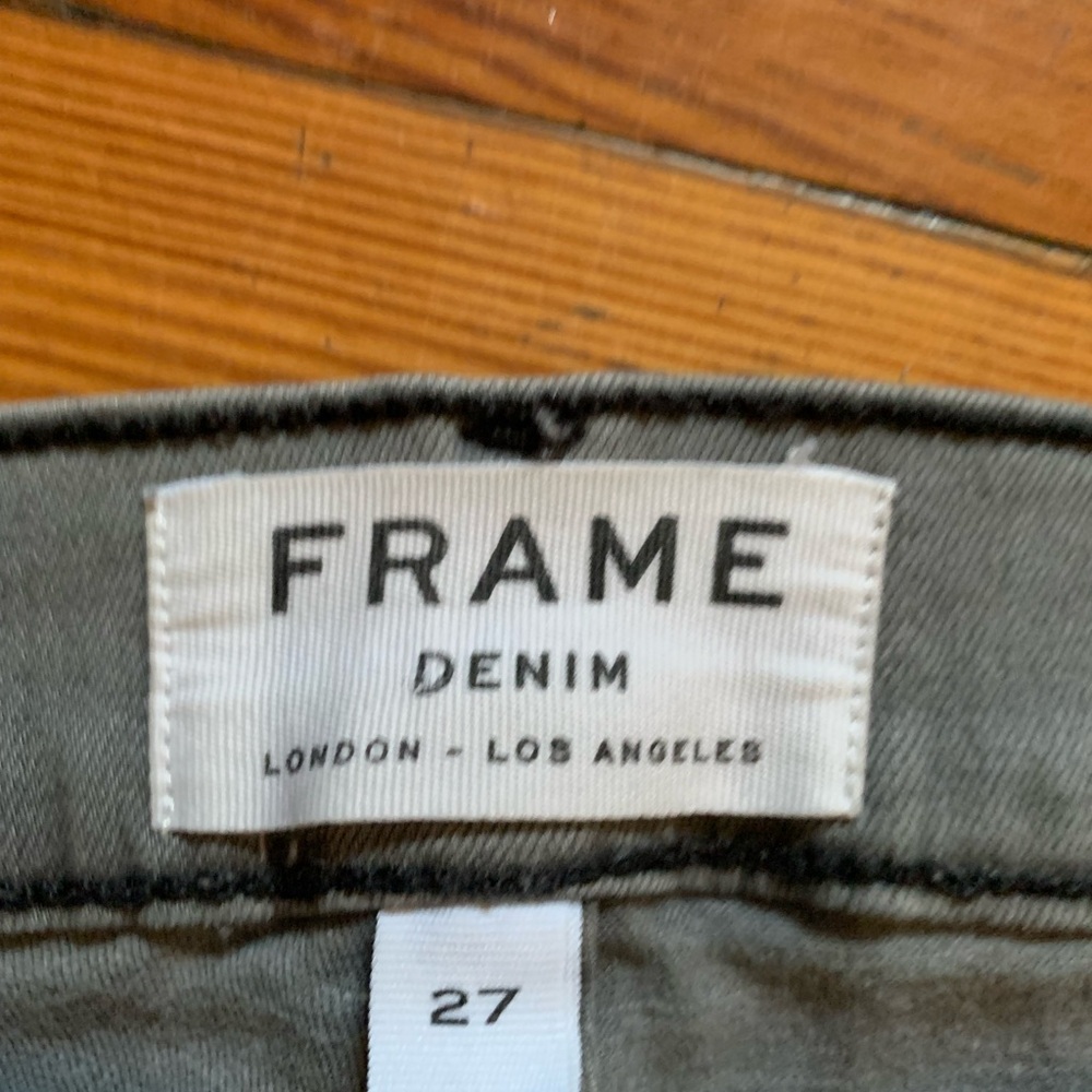 Frame Denim Grey LeSkinny de Jeanne Distressed Jeans Size 27 👖 - Picture 5 of 8